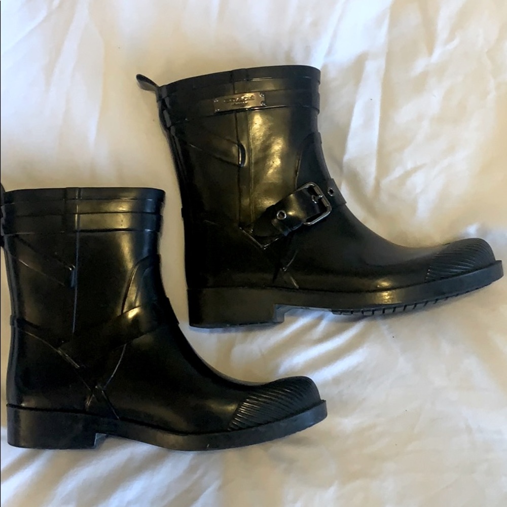 Coach size 6 short rain boots